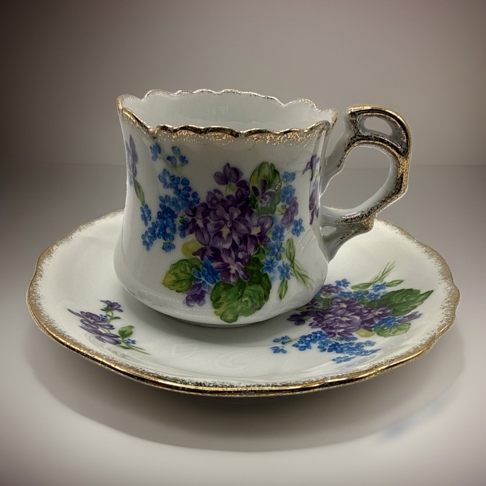 Lefton Spring Bouquet 4587 Tea Cup And Saucer